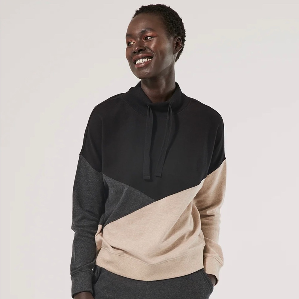 PACT Airplane Colorblock Pullover Sz M